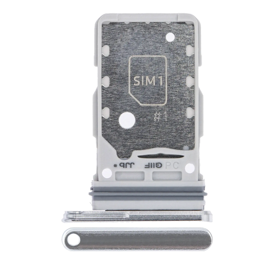 Dual Sim Card Tray For Samsung Galaxy S21 Ultra (Phantom Silver)