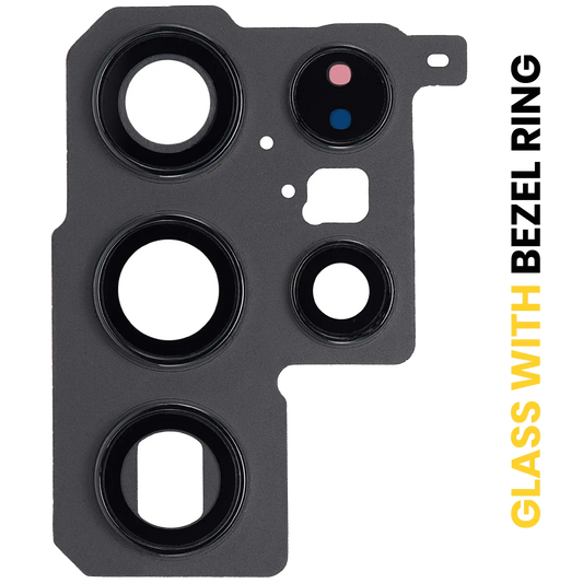 Back Camera Lens With Bezel Ring For Samsung Galaxy S22 Ultra (Phantom Black)