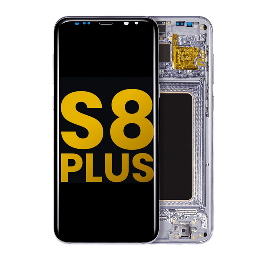 OLED Assembly With Frame For Samsung Galaxy S8 Plus (Refurbished) (Arctic Silver)