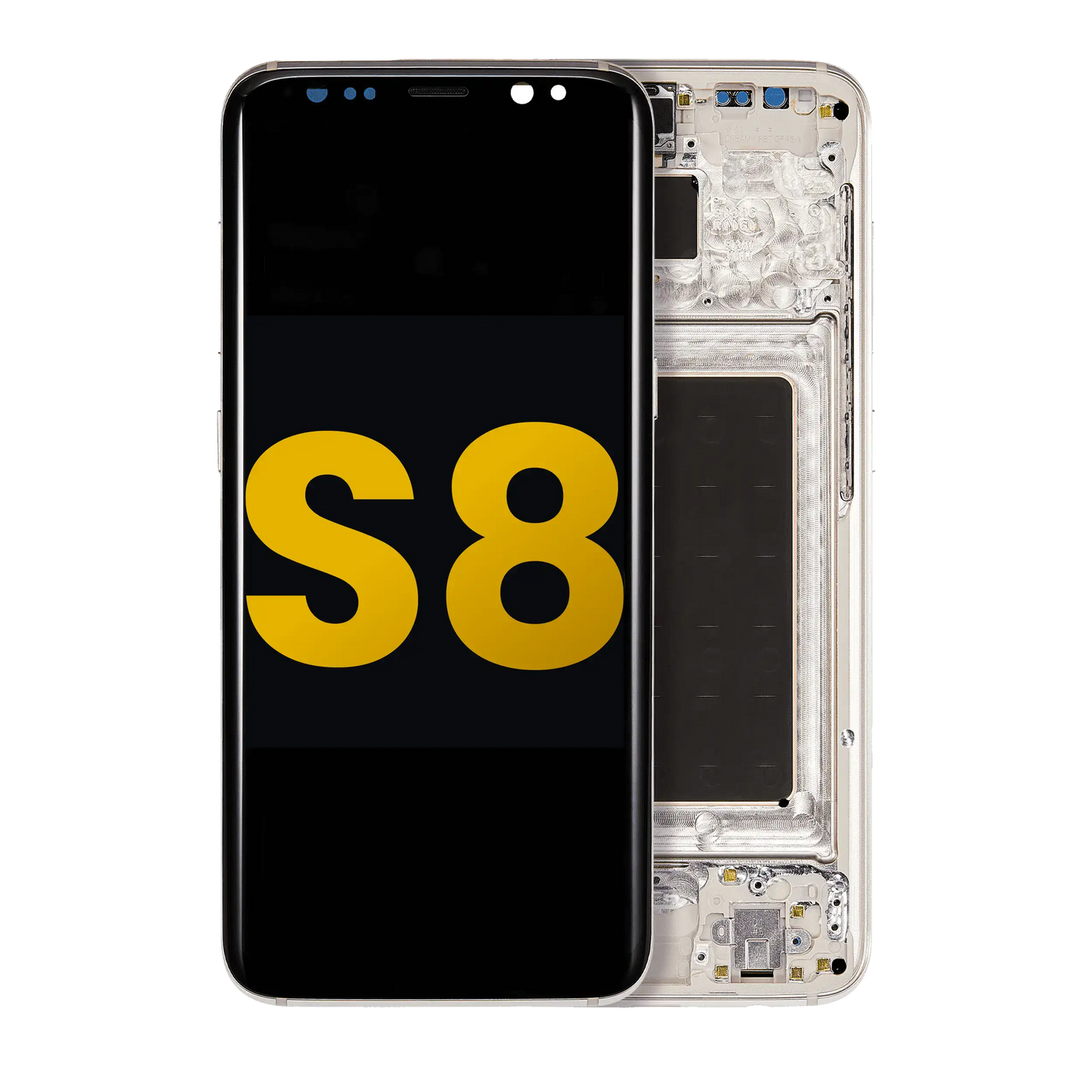 OLED Assembly With Frame For Samsung Galaxy S8 (Refurbished) (Arctic Silver)