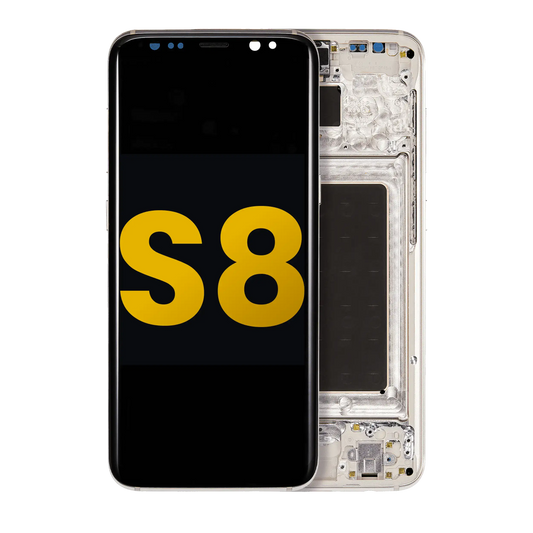 OLED Assembly With Frame For Samsung Galaxy S8 (Refurbished) (Arctic Silver)