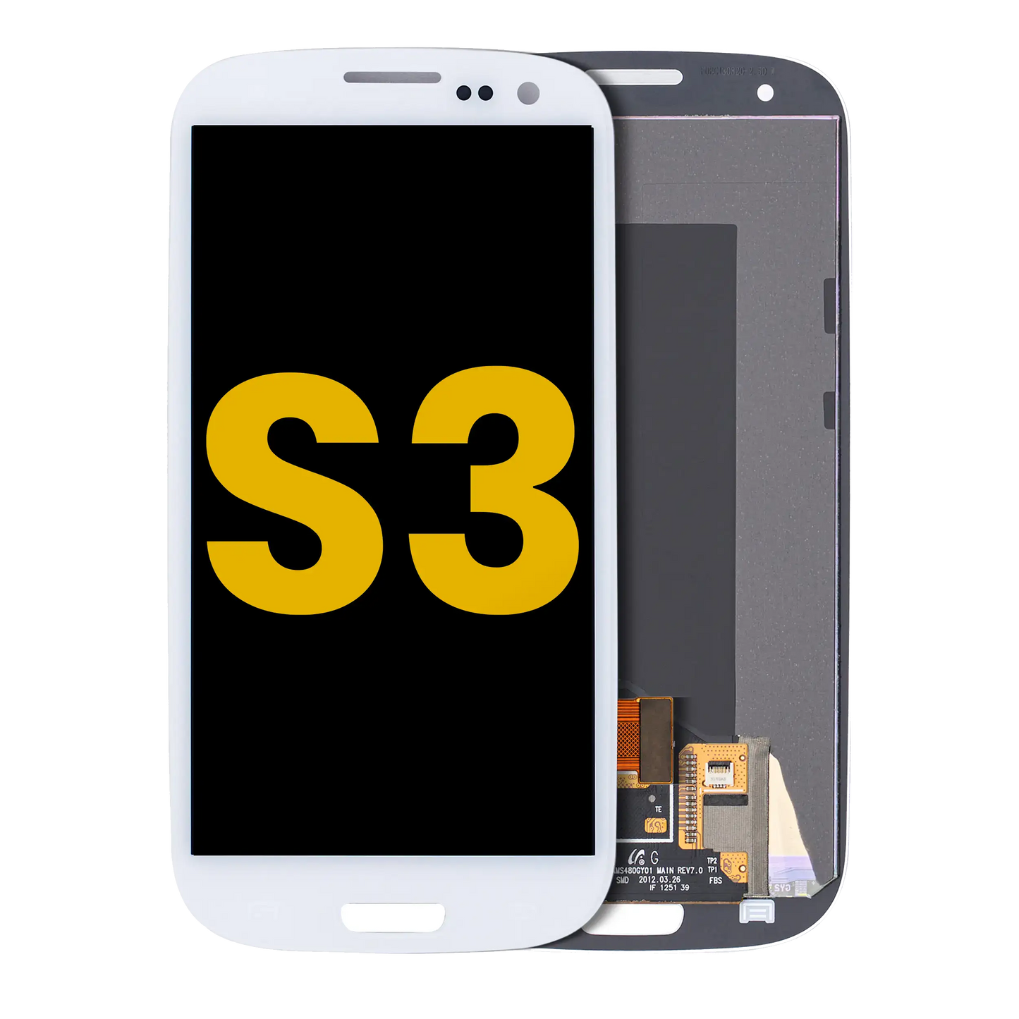 LCD Assembly Without Frame For Samsung Galaxy S3 (Refurbished) (White)