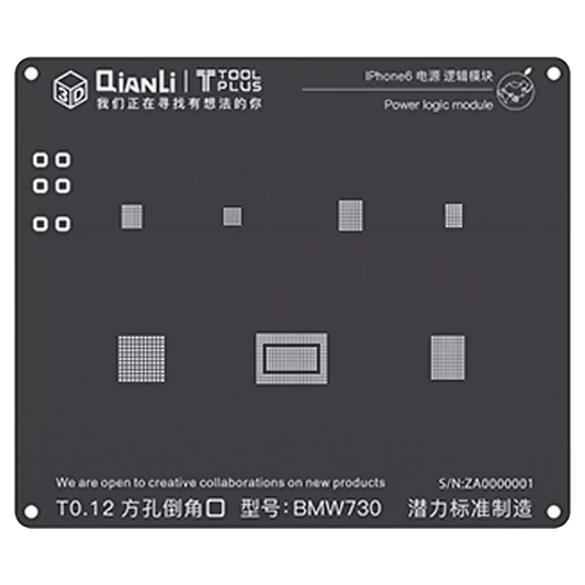 3D Power Logic iBlack Stencil For iPhone 6 (BMW730) (Qianli)