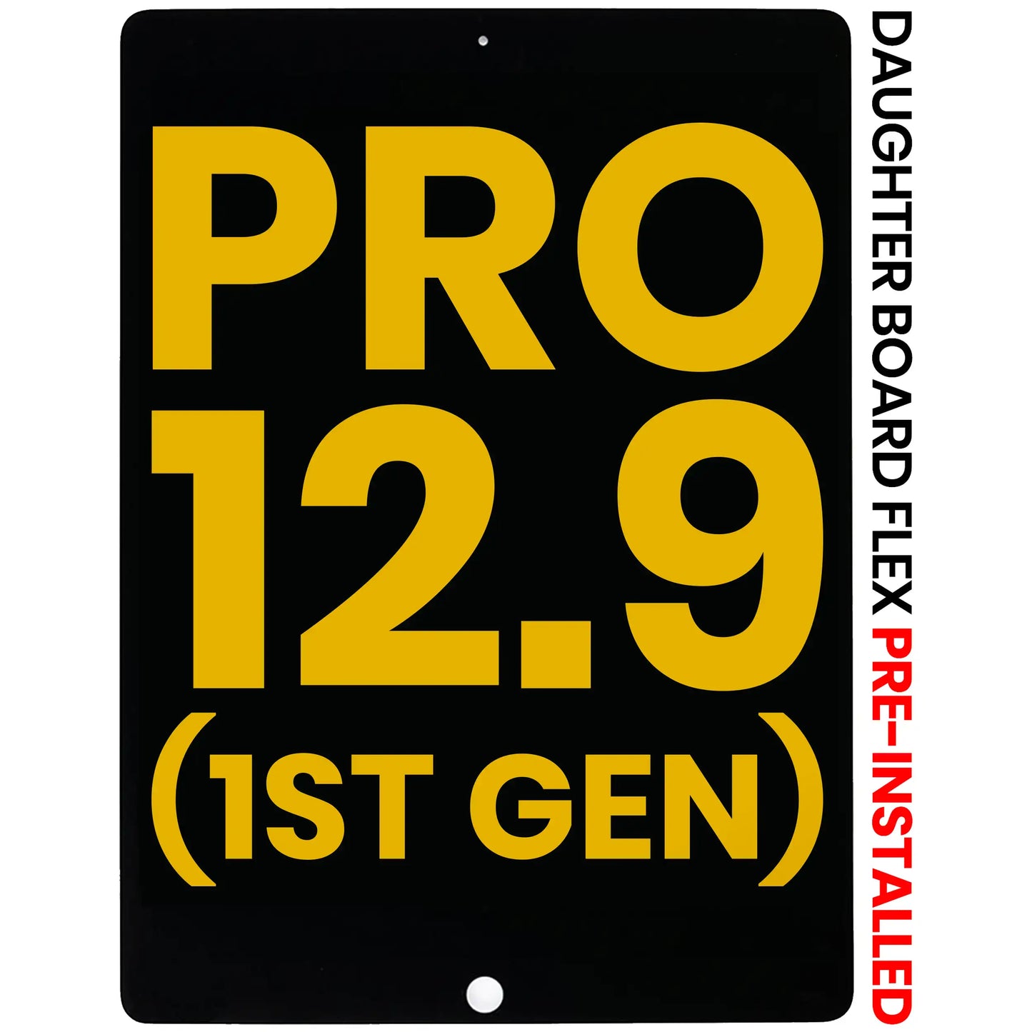 LCD Assembly With Digitizer & Daughter Board Flex Pre-Installed For iPad Pro 12.9" 1st Gen (2015) (Refurbished) (Black)