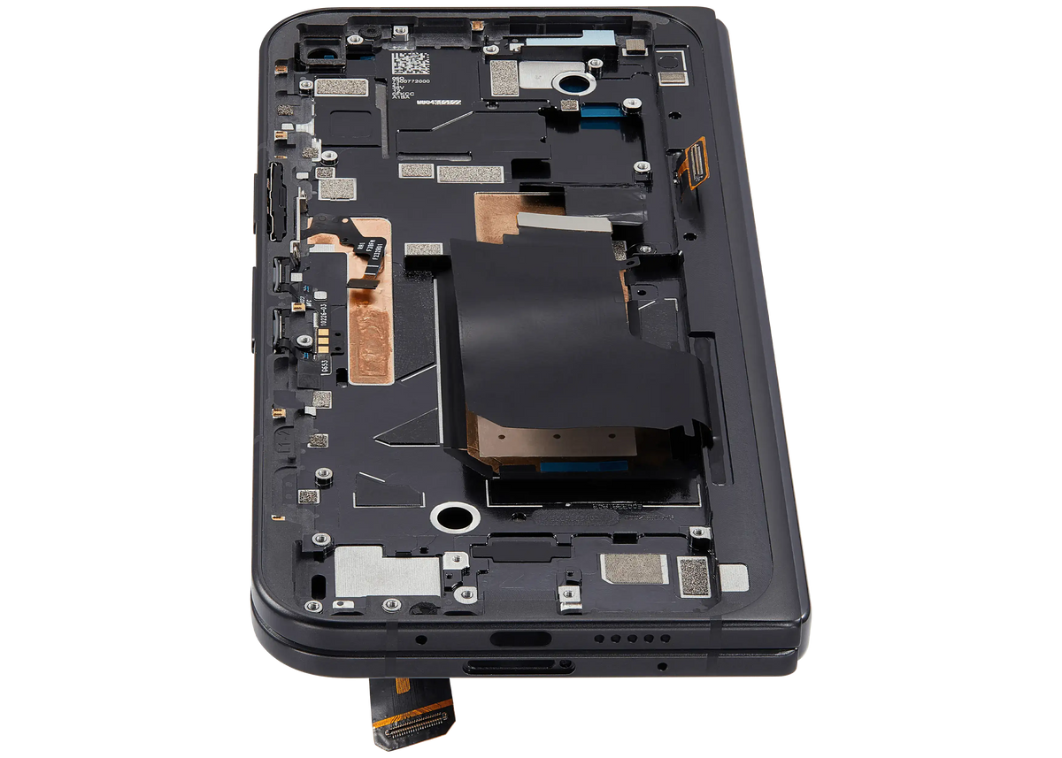 Mid-Frame Housing For Google Pixel 9 Pro Fold (Premium) (Obsidian) - phone repair part close-up