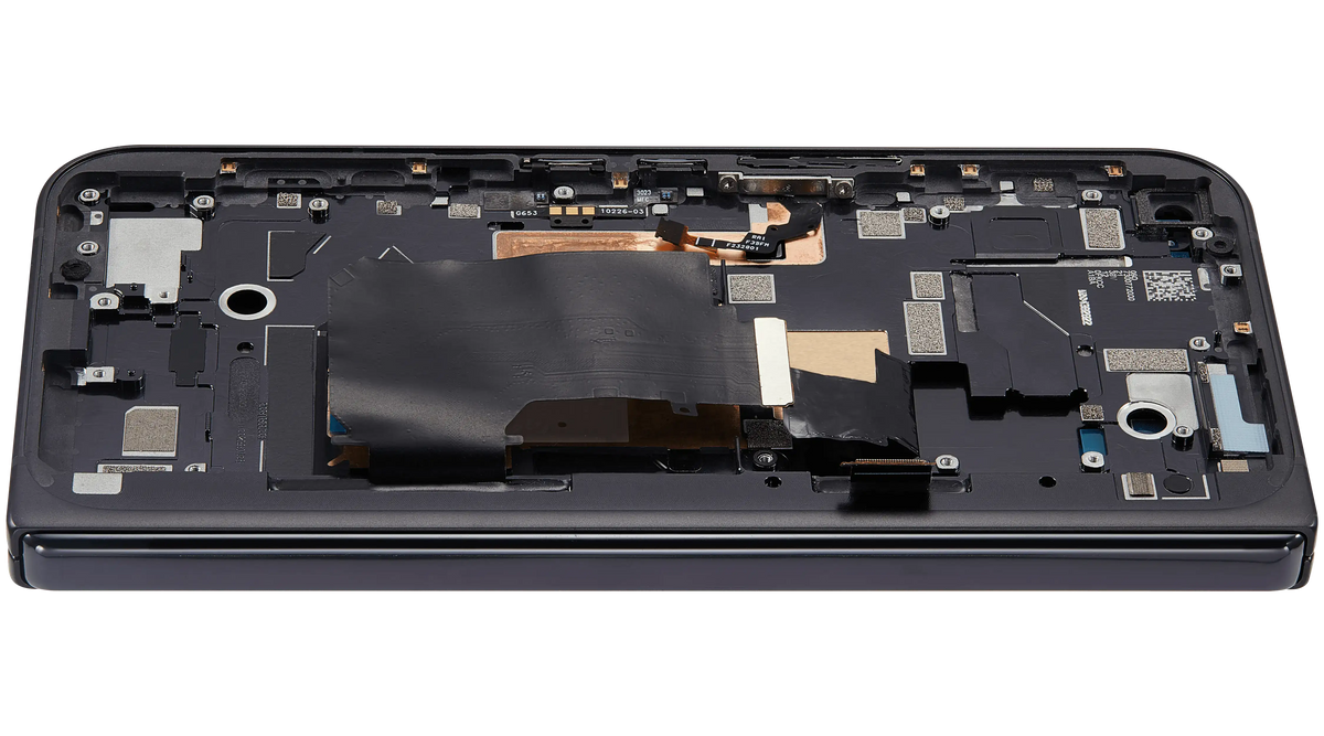 Mid-Frame Housing For Google Pixel 9 Pro Fold (Premium) (Obsidian) - repair component detailed angle