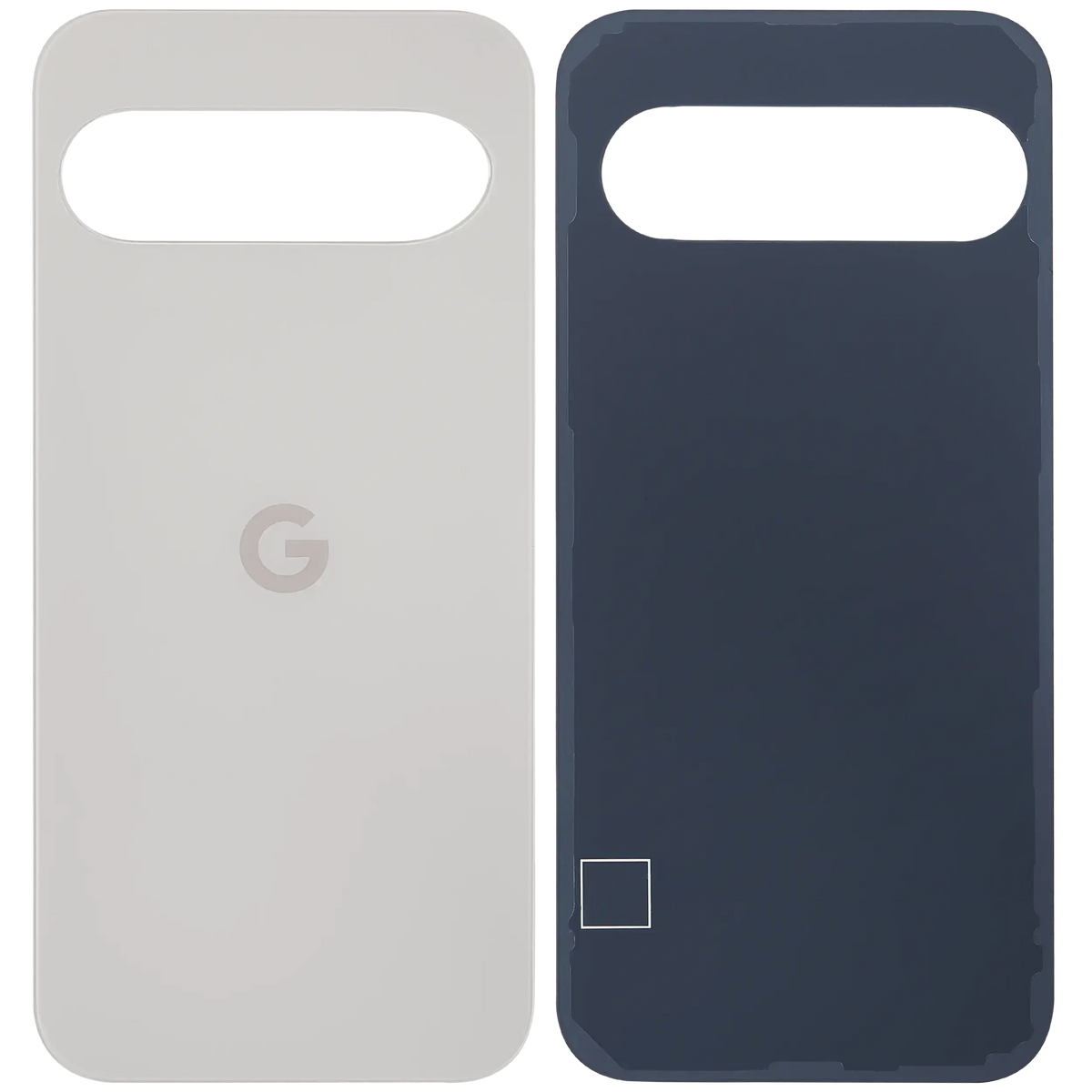 Back Cover Glass For Google Pixel 9 (Used OEM Pull: Grade A) (Porcelain) - repair component detailed angle