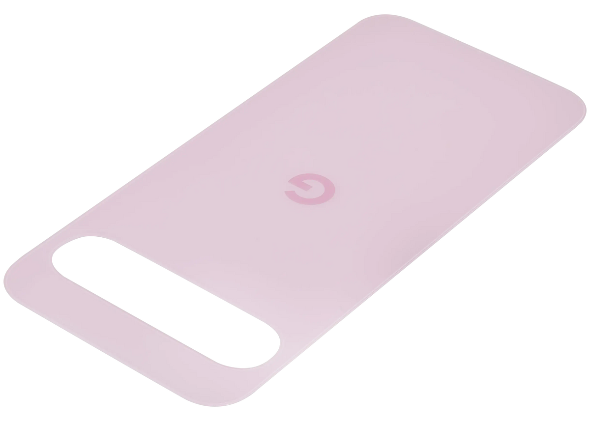 Back Cover Glass For Google Pixel 9 Pro XL (Used OEM Pull: Grade A) (Rose Quartz) - phone repair part close-up