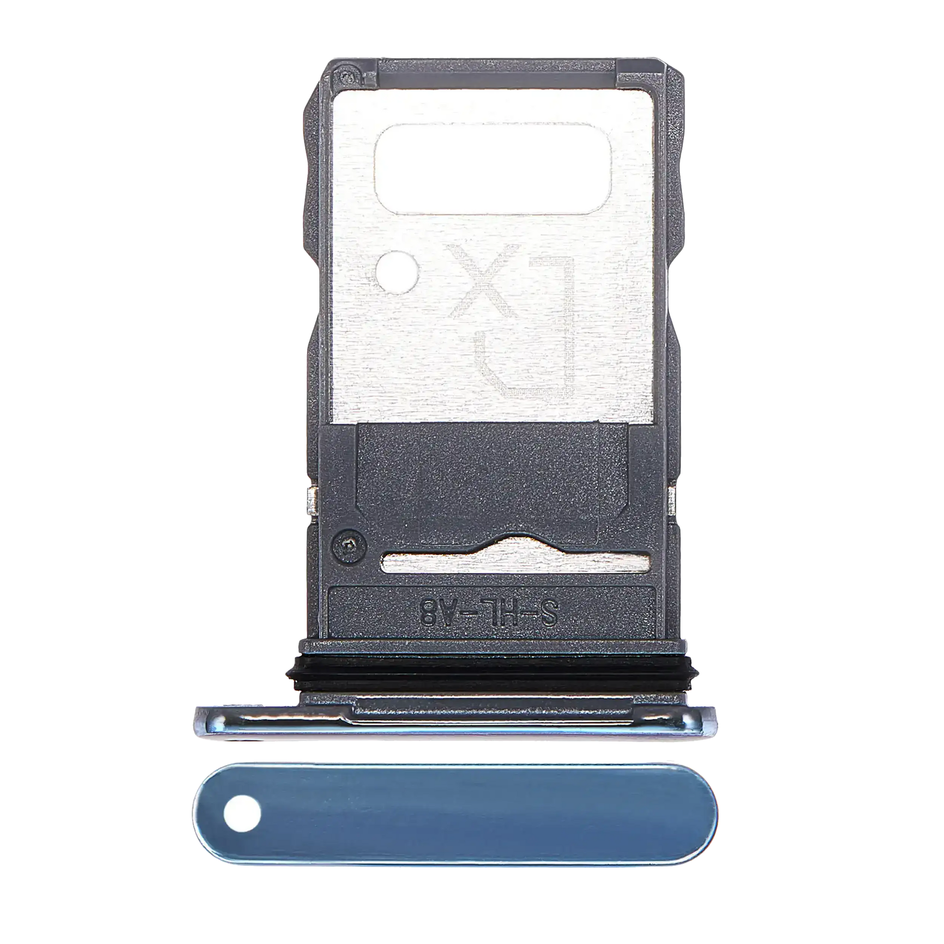 Single Sim Card Tray For Motorola Edge 20 Pro (XT2153-1 / 2021) (Blue Vegan Leather) | SKU 109082007340 | image 1
