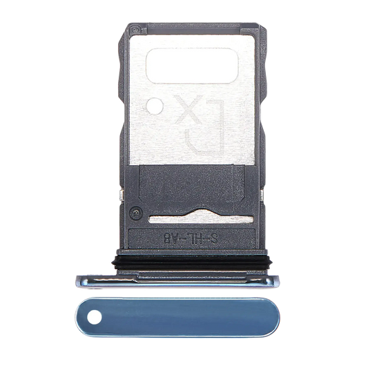Single Sim Card Tray For Motorola Edge 20 Pro (XT2153-1 / 2021) (Blue Vegan Leather) | SKU 109082007340 | image 1