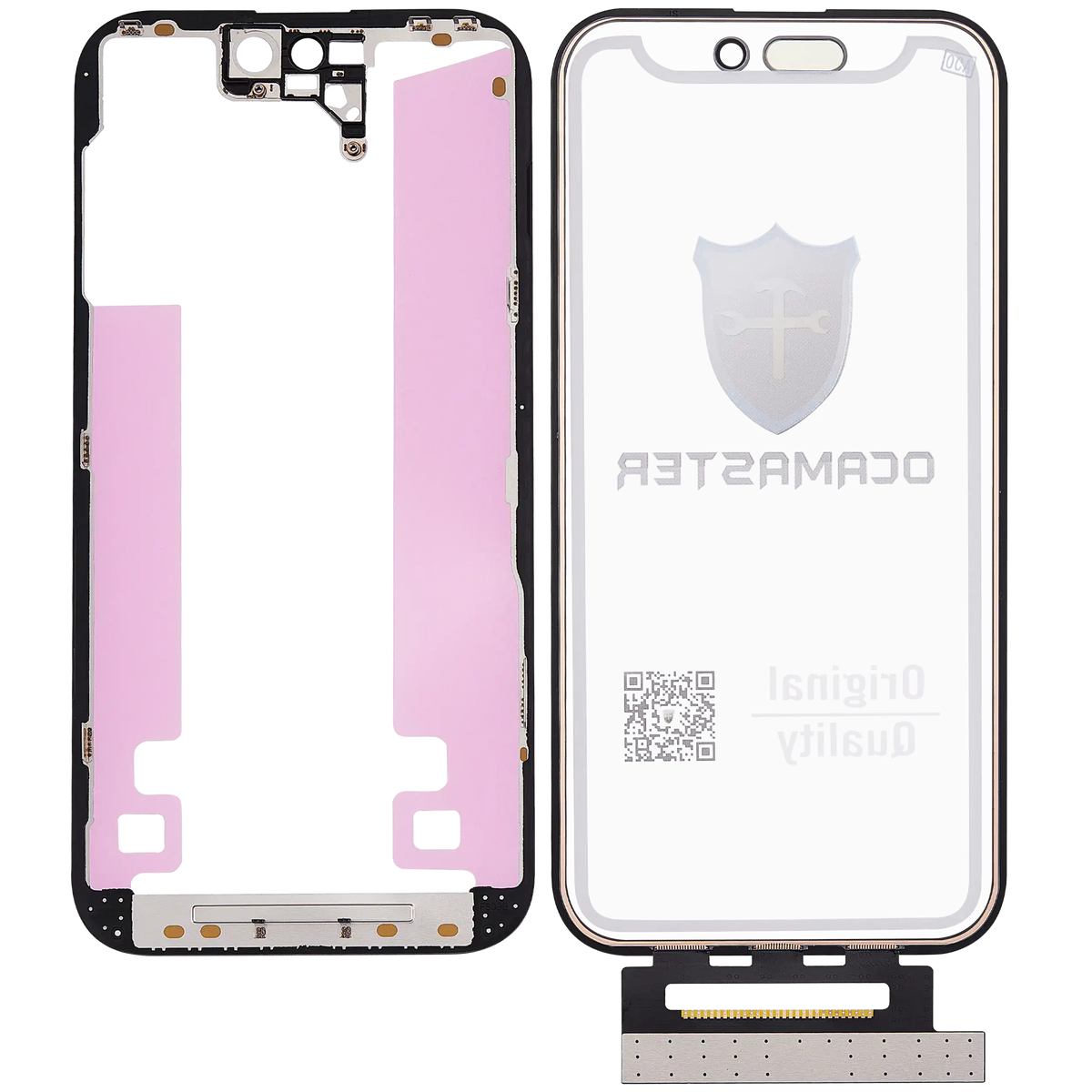 4 in 1 Short Flex (Digitizer Touch With Glass + OCA + Frame Pre-installed) For iPhone 14 Pro (OCA Master)