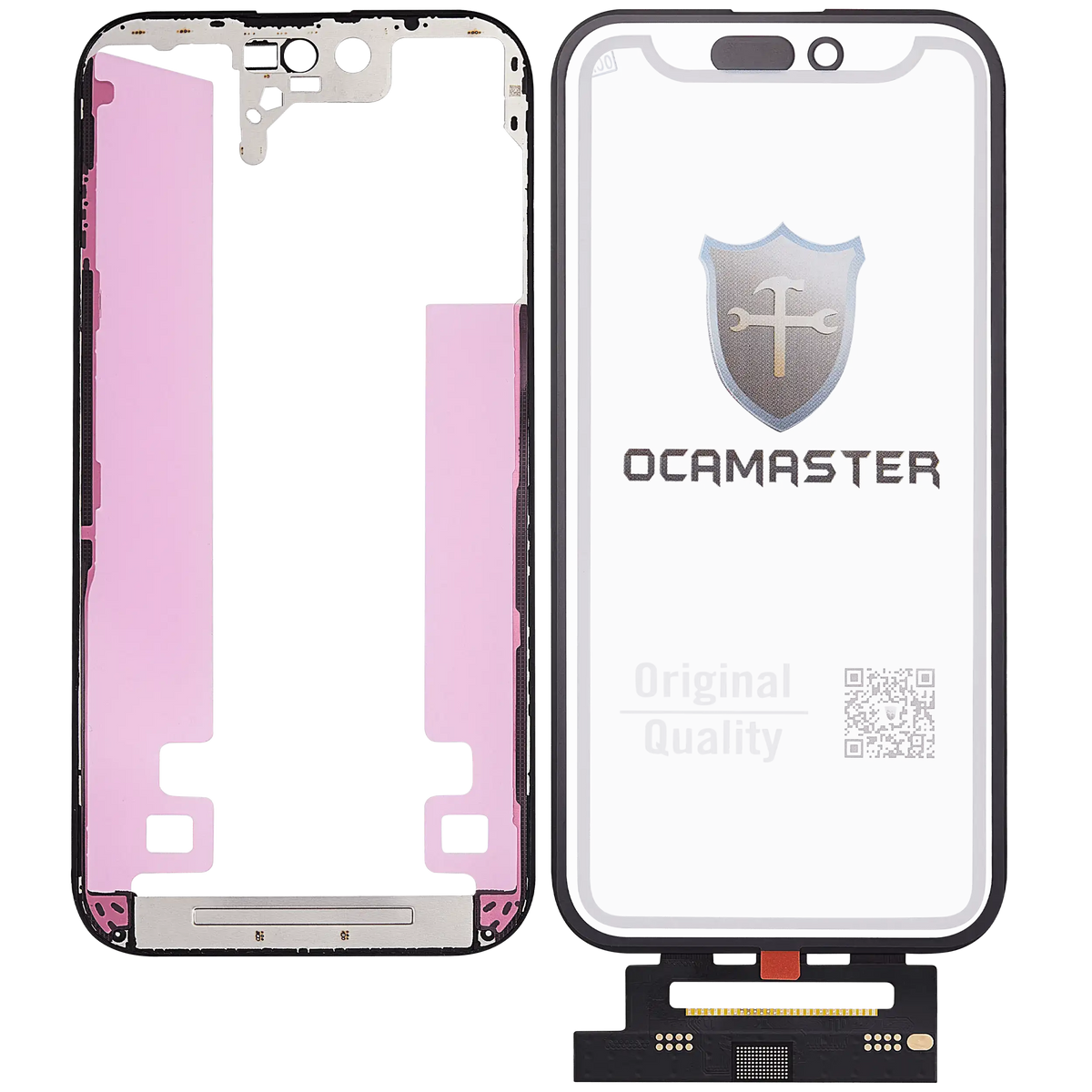 4 in 1 Short Flex (Digitizer Touch With Glass + OCA + Frame Pre-installed) For iPhone 14 Pro (OCA Master)