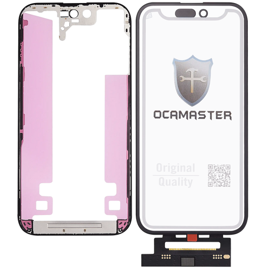 4 in 1 Short Flex (Digitizer Touch With Glass + OCA + Frame Pre-installed) For iPhone 14 Pro (OCA Master)