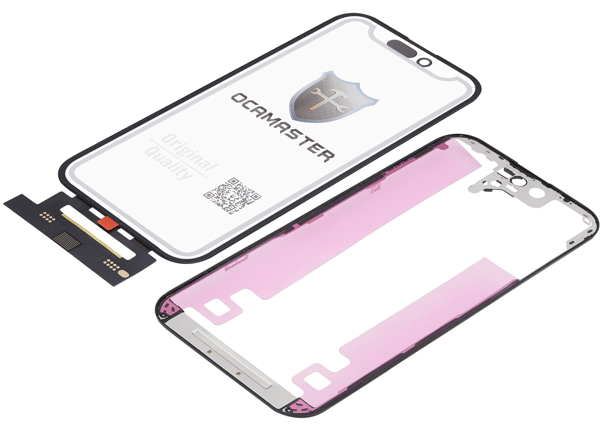 4 in 1 Short Flex (Digitizer Touch With Glass + OCA + Frame Pre-installed) For iPhone 14 Pro (OCA Master)
