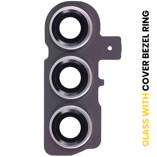 Back Camera Lens With Cover Bezel Ring For Samsung Galaxy S23 5G / S23 Plus 5G (Cream)