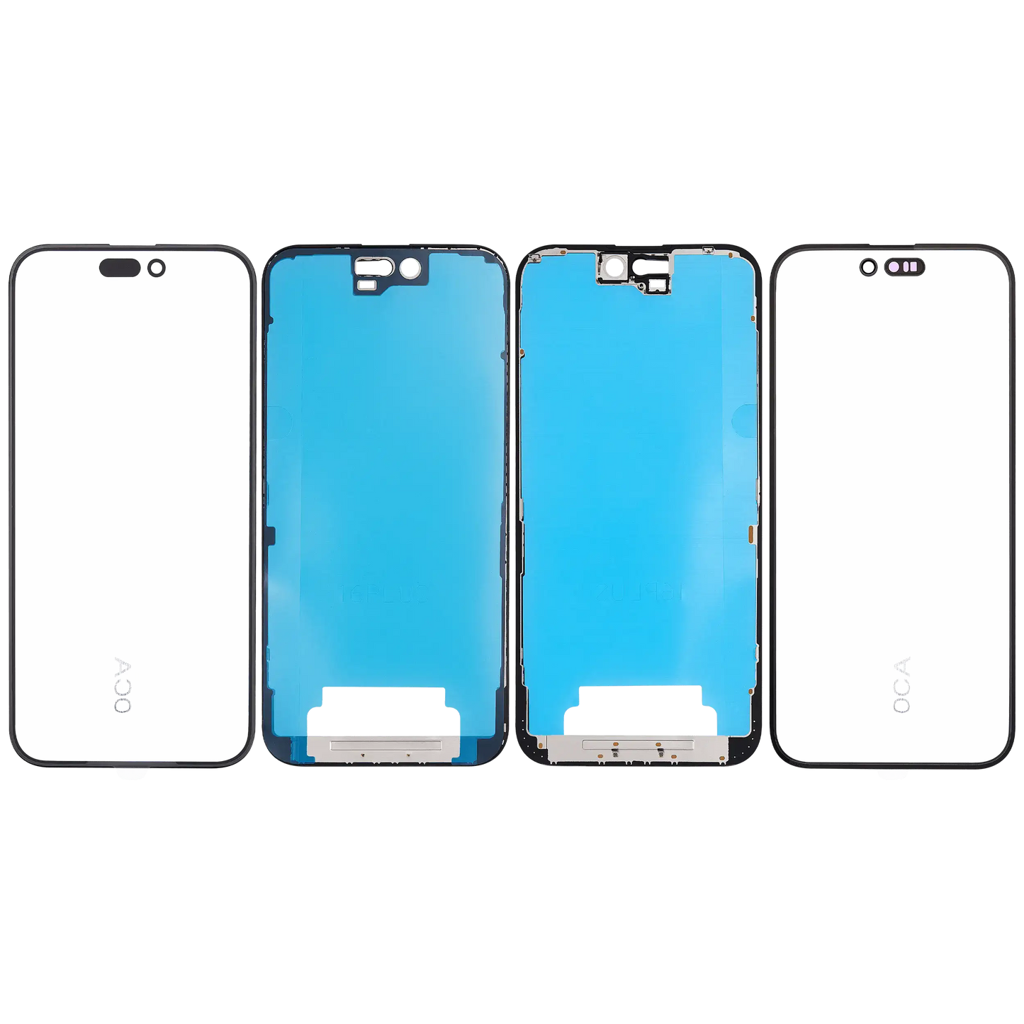 3 in 1 (Glass With OCA Pre-Installed + Frame) For iPhone 16 Plus (OCA Master)