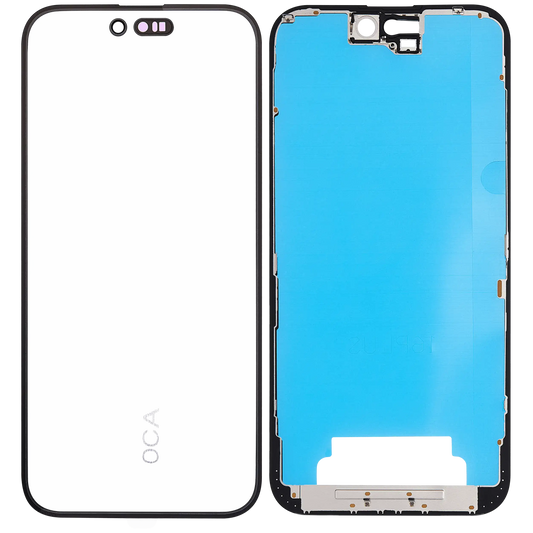 3 in 1 (Glass With OCA Pre-Installed + Frame) For iPhone 16 Plus (OCA Master)