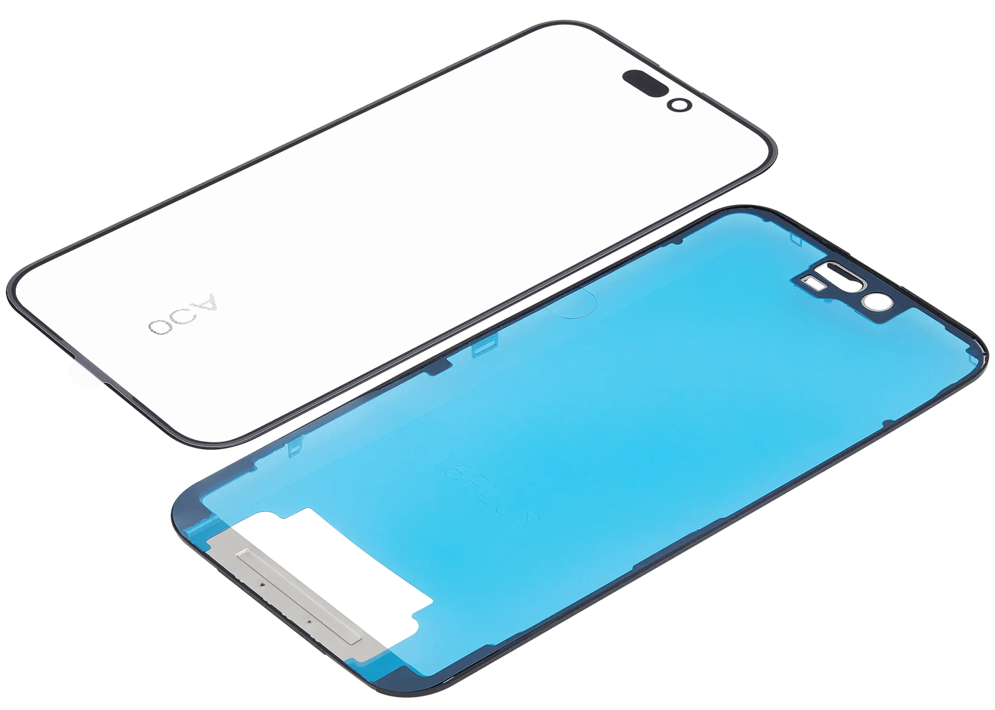 3 in 1 (Glass With OCA Pre-Installed + Frame) For iPhone 16 Plus (OCA Master)