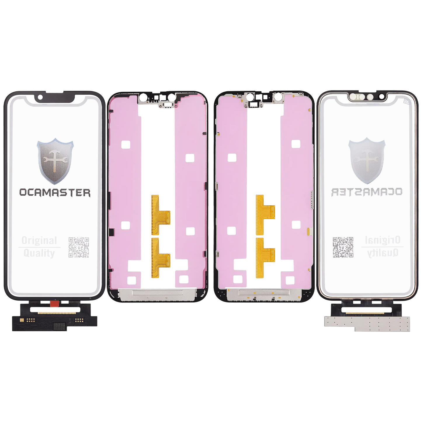 4 in 1 Short Flex (Digitizer Touch With Glass + OCA + Frame Pre-installed) For iPhone 14 (OCA Master)