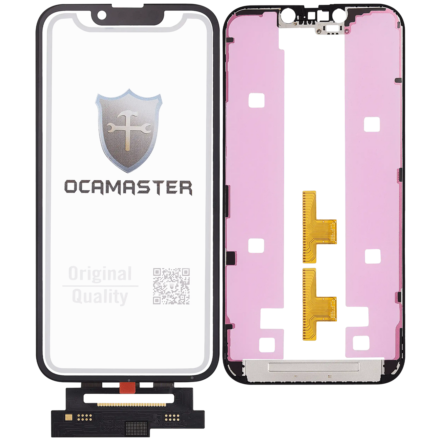 4 in 1 Short Flex (Digitizer Touch With Glass + OCA + Frame Pre-installed) For iPhone 14 (OCA Master)