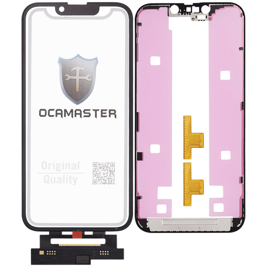 4 in 1 Short Flex (Digitizer Touch With Glass + OCA + Frame Pre-installed) For iPhone 14 (OCA Master)