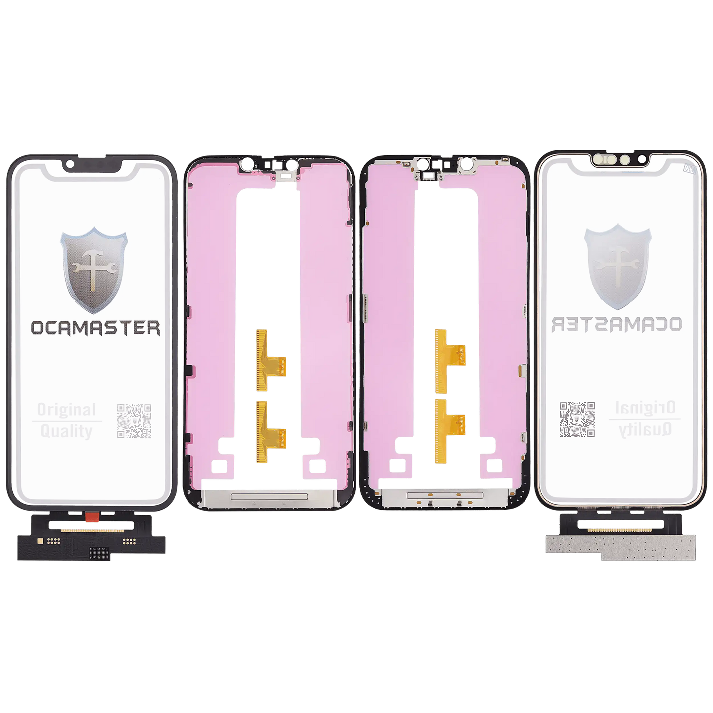 4 in 1 Short Flex (Digitizer Touch With Glass + OCA + Frame Pre-installed) For iPhone 14 Plus (OCA Master)