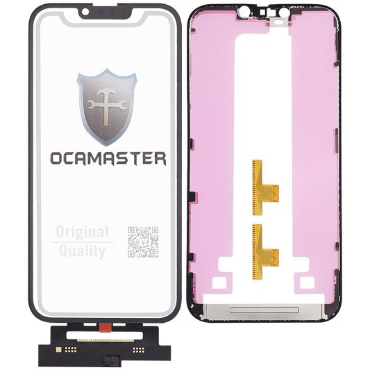 4 in 1 Short Flex (Digitizer Touch With Glass + OCA + Frame Pre-installed) For iPhone 14 Plus (OCA Master)
