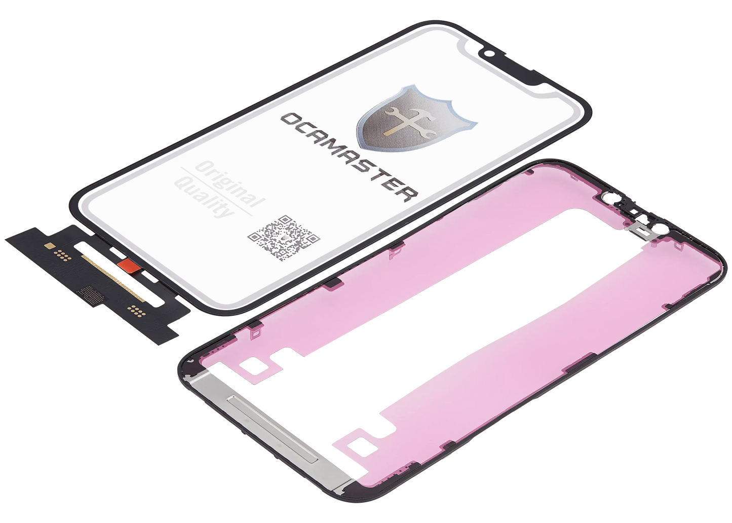 4 in 1 Short Flex (Digitizer Touch With Glass + OCA + Frame Pre-installed) For iPhone 14 Plus (OCA Master)