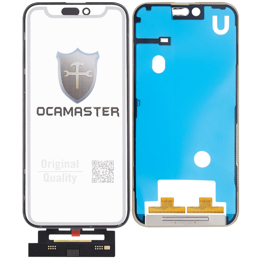 4 in 1 Short Flex (Digitizer Touch With Glass + OCA + Frame Pre-installed) For iPhone 15 Pro Max (OCA Master)