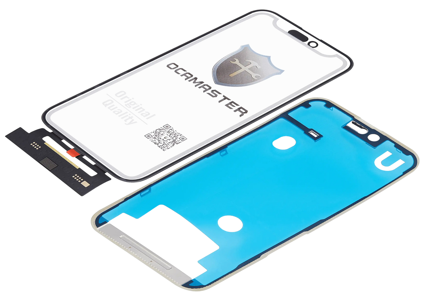 4 in 1 Short Flex (Digitizer Touch With Glass + OCA + Frame Pre-installed) For iPhone 15 Pro Max (OCA Master)
