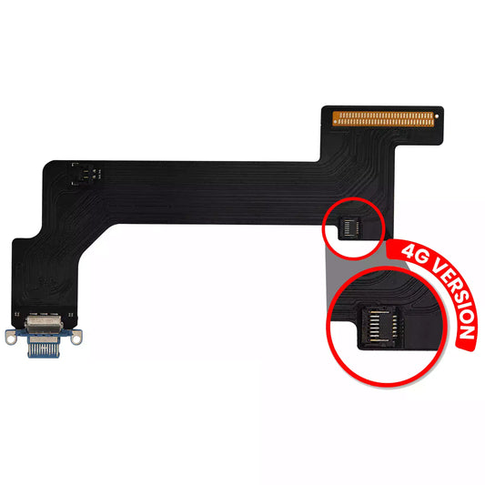 Charging Port Flex Cable For iPad 10 (2022) (Cellular) (Aftermarket Plus) (Blue)