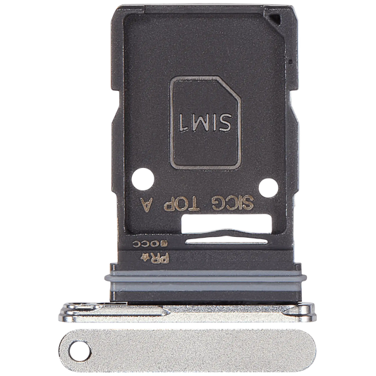 Single Sim Card Tray For Samsung Galaxy S25 Edge (S937) (Premium) (Titanium Silver)