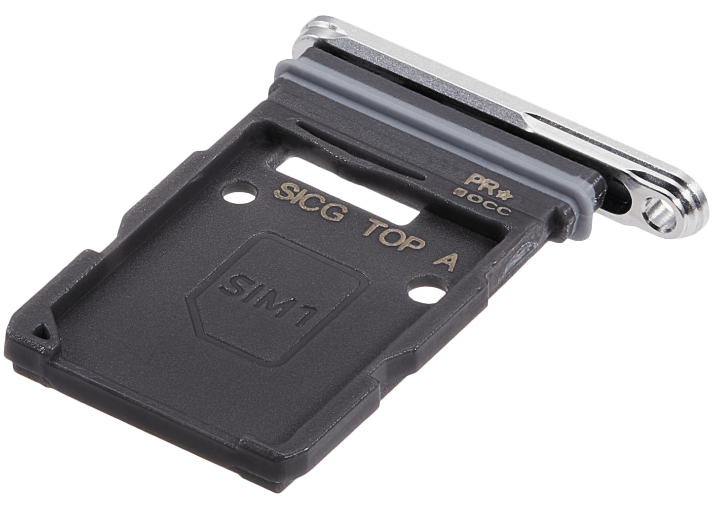 Single Sim Card Tray For Samsung Galaxy S25 Edge (S937) (Premium) (Titanium Silver)