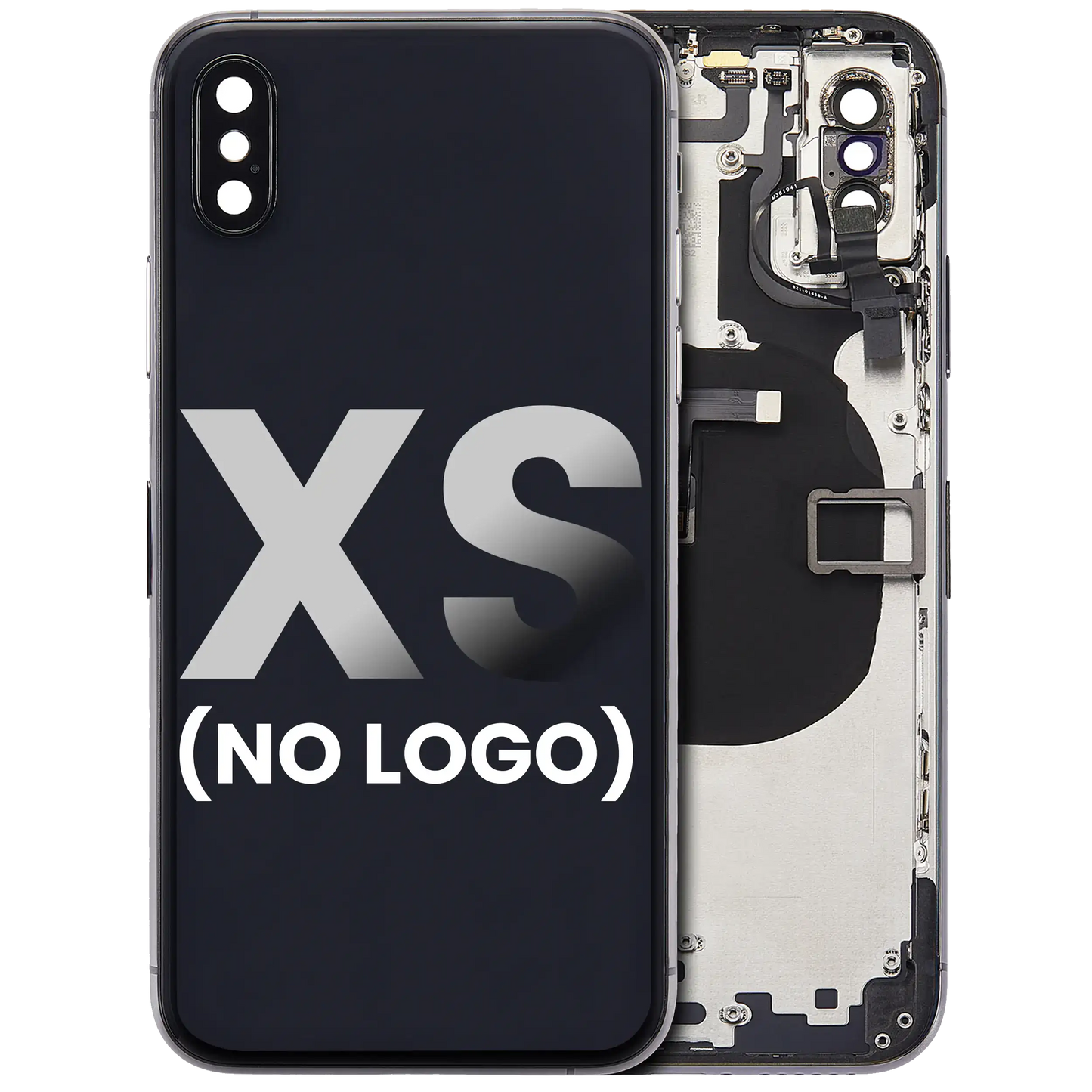 Back Housing W/ Small Components Pre-Installed For iPhone XS (No Logo) (Aftermarket Plus) (Space Gray)