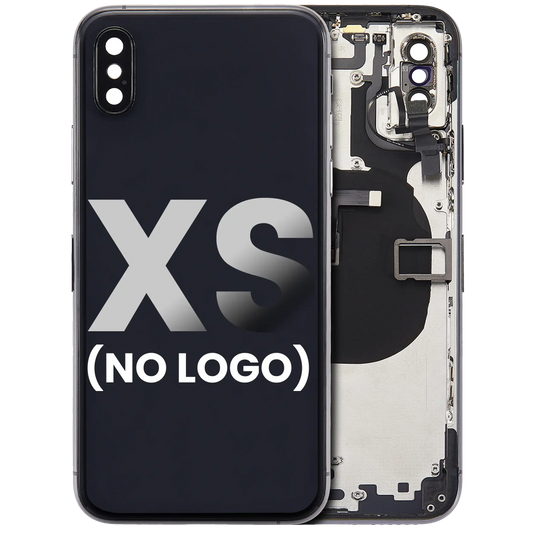 Back Housing W/ Small Components Pre-Installed For iPhone XS (No Logo) (Aftermarket Plus) (Space Gray)