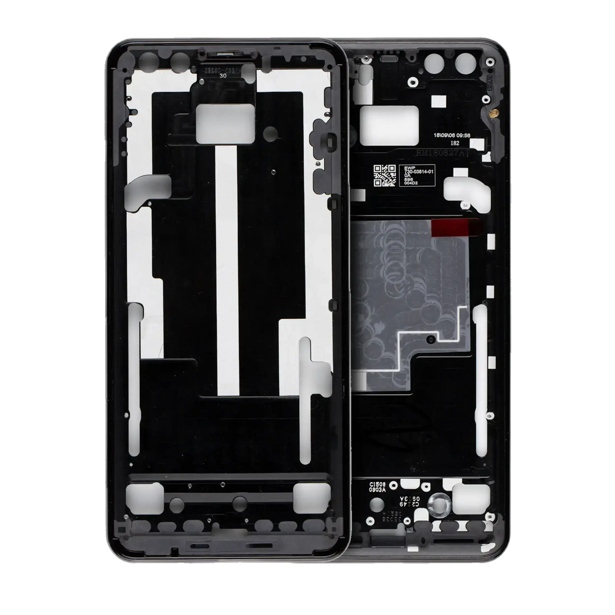 Mid-Frame Housing For Google Pixel 3 (Black) - replacement part product view
