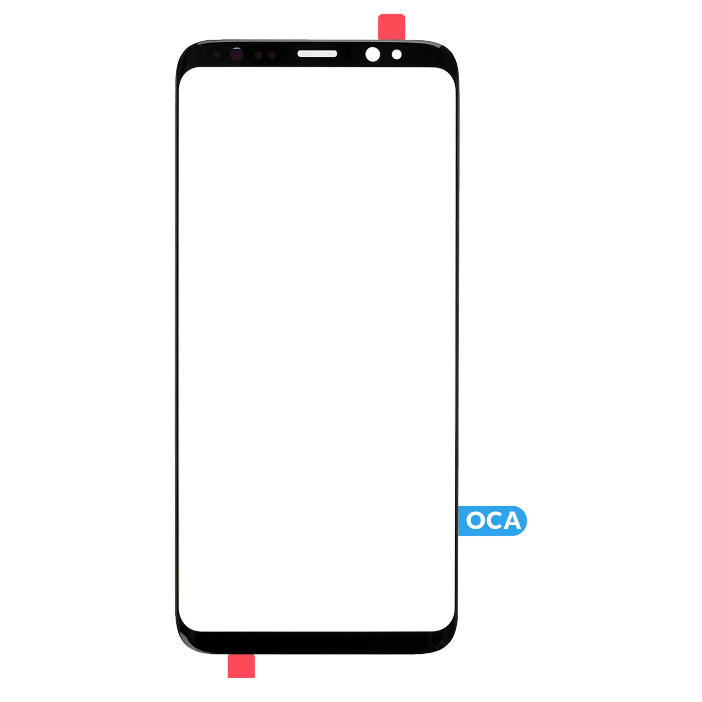 Front Glass With OCA Pre-Installed For Samsung Galaxy S8 Plus (Black) (125 um)
