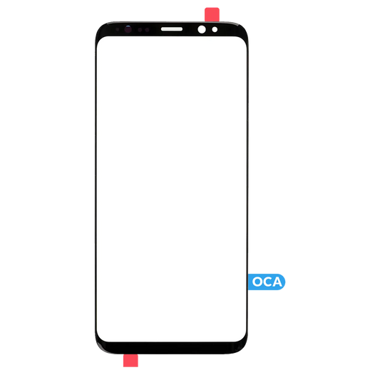 Front Glass With OCA Pre-Installed For Samsung Galaxy S8 Plus (Black) (125 um)