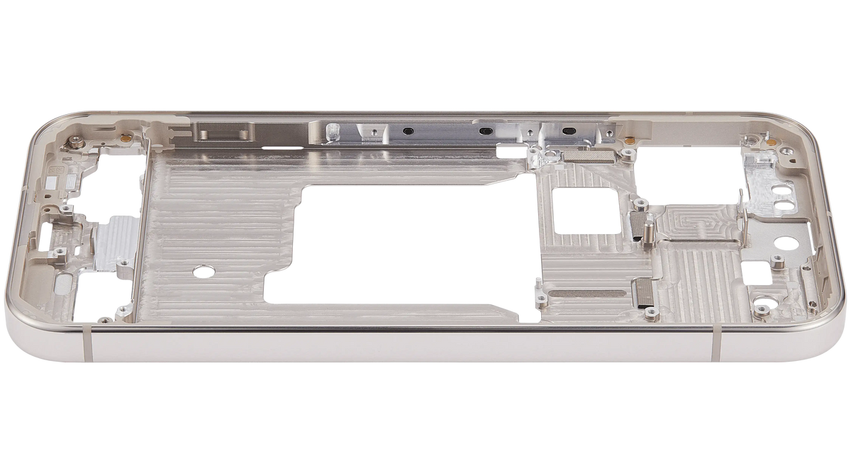 Mid-Frame Housing For Google Pixel 9 Pro (US Version) (Porcelain) - repair component detailed angle