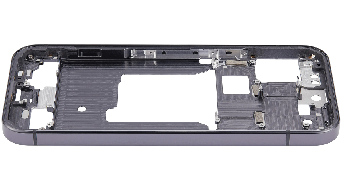 Mid-Frame Housing For Google Pixel 9 Pro (US Version) (Obsidian) - repair component detailed angle