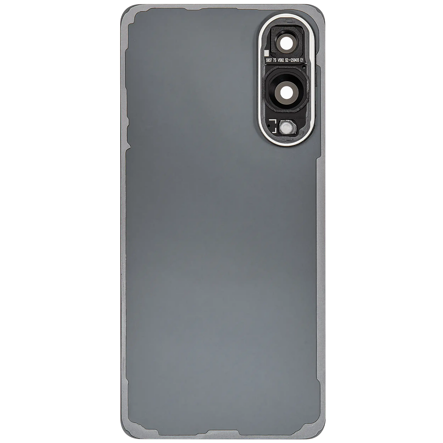 Back Cover Glass With Camera Lens For Samsung Galaxy S25 Edge (No Logo) (Aftermarket Plus) (Titanium Silver)