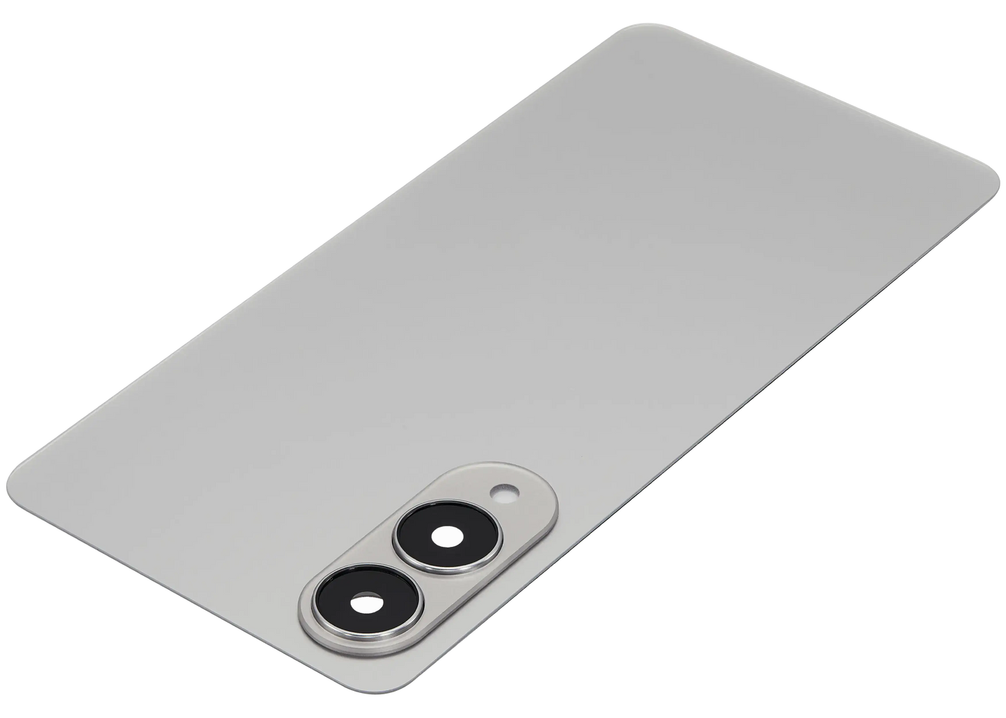 Back Cover Glass With Camera Lens For Samsung Galaxy S25 Edge (No Logo) (Aftermarket Plus) (Titanium Silver)
