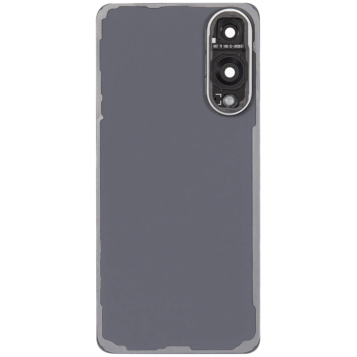 Back Cover Glass With Camera Lens For Samsung Galaxy S25 Edge (No Logo) (Aftermarket Plus) (Titanium Jetblack)