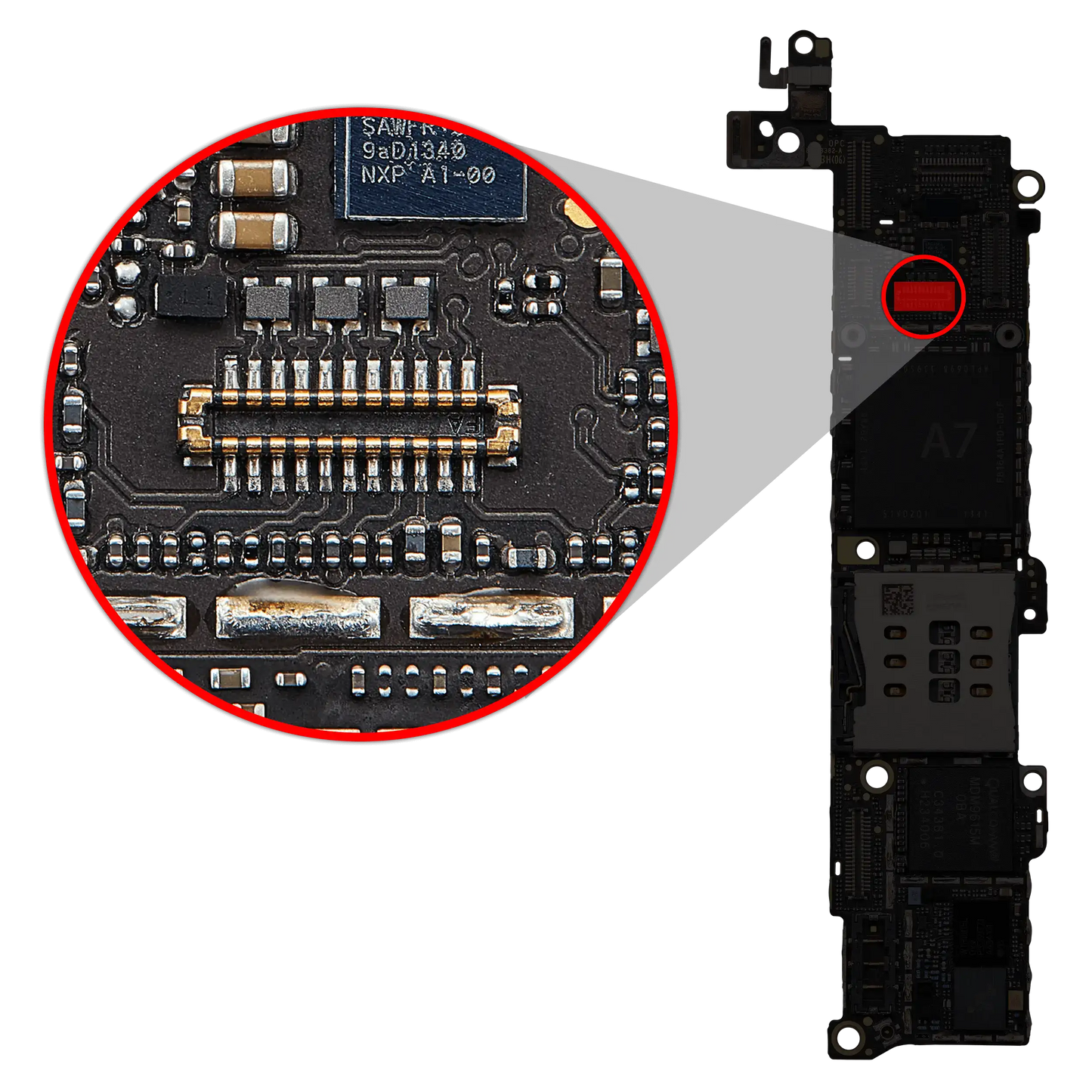 LCD FPC Connector For iPhone 5S (J5: 22 Pin)