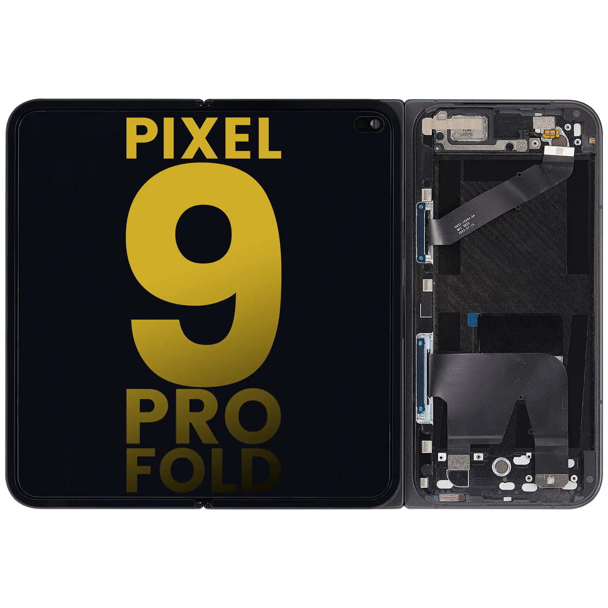 Inner OLED Assembly With Frame For Google Pixel 9 Pro Fold (Refurbished) (Obsidian) - replacement part product view