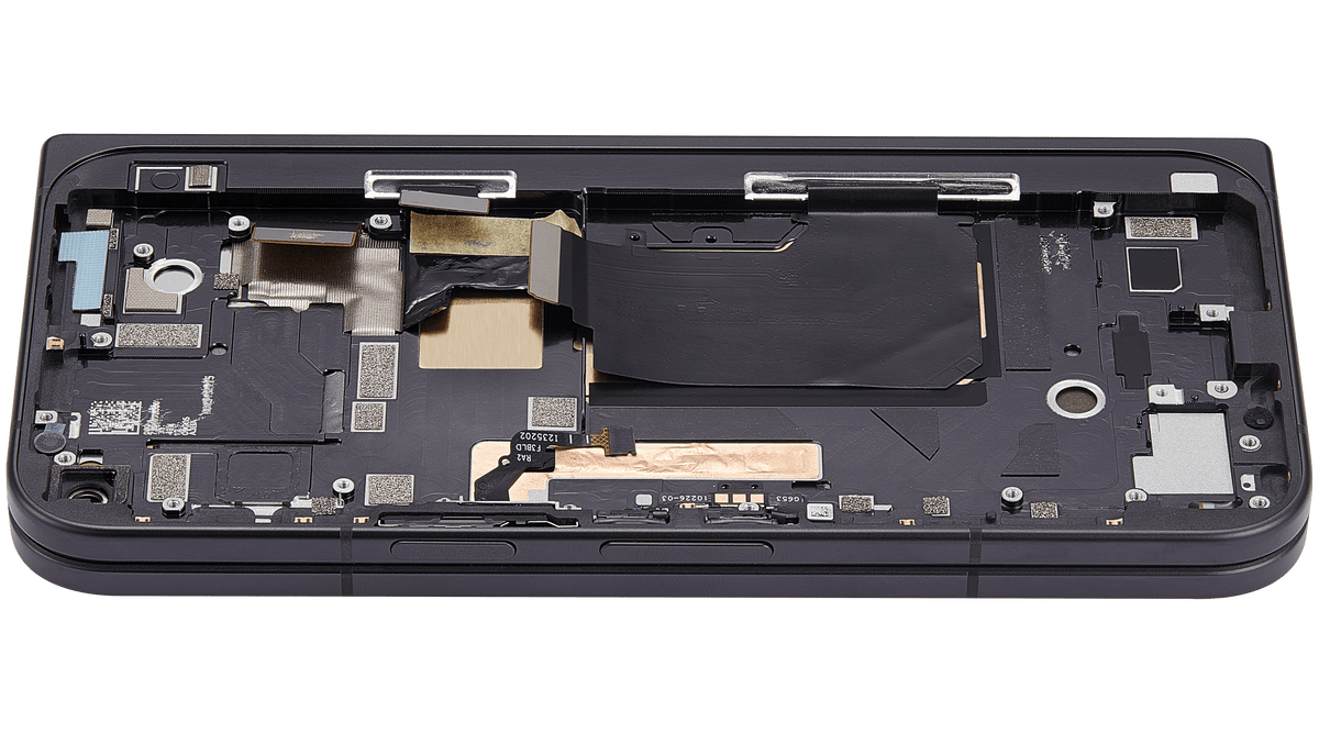 Inner OLED Assembly With Frame For Google Pixel 9 Pro Fold (Refurbished) (Obsidian) - replacement part additional angle