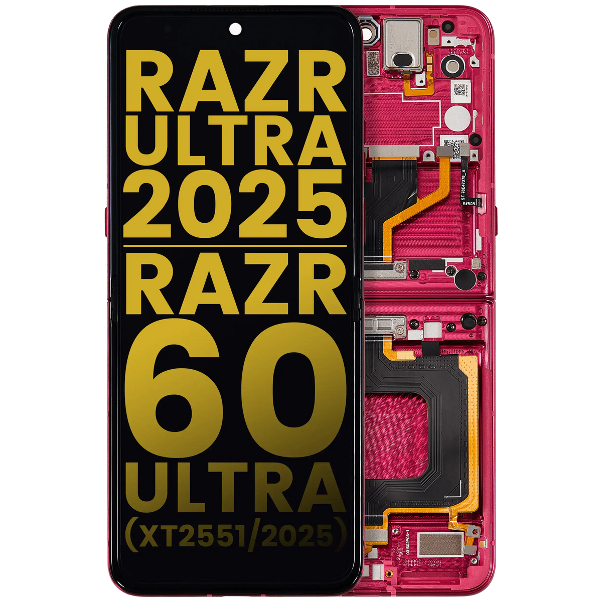 OLED Assembly With Frame For Motorola Razr Ultra 2025 (XT2551 / 2025) / Razr 60 Ultra - Motorola replacement part image 1