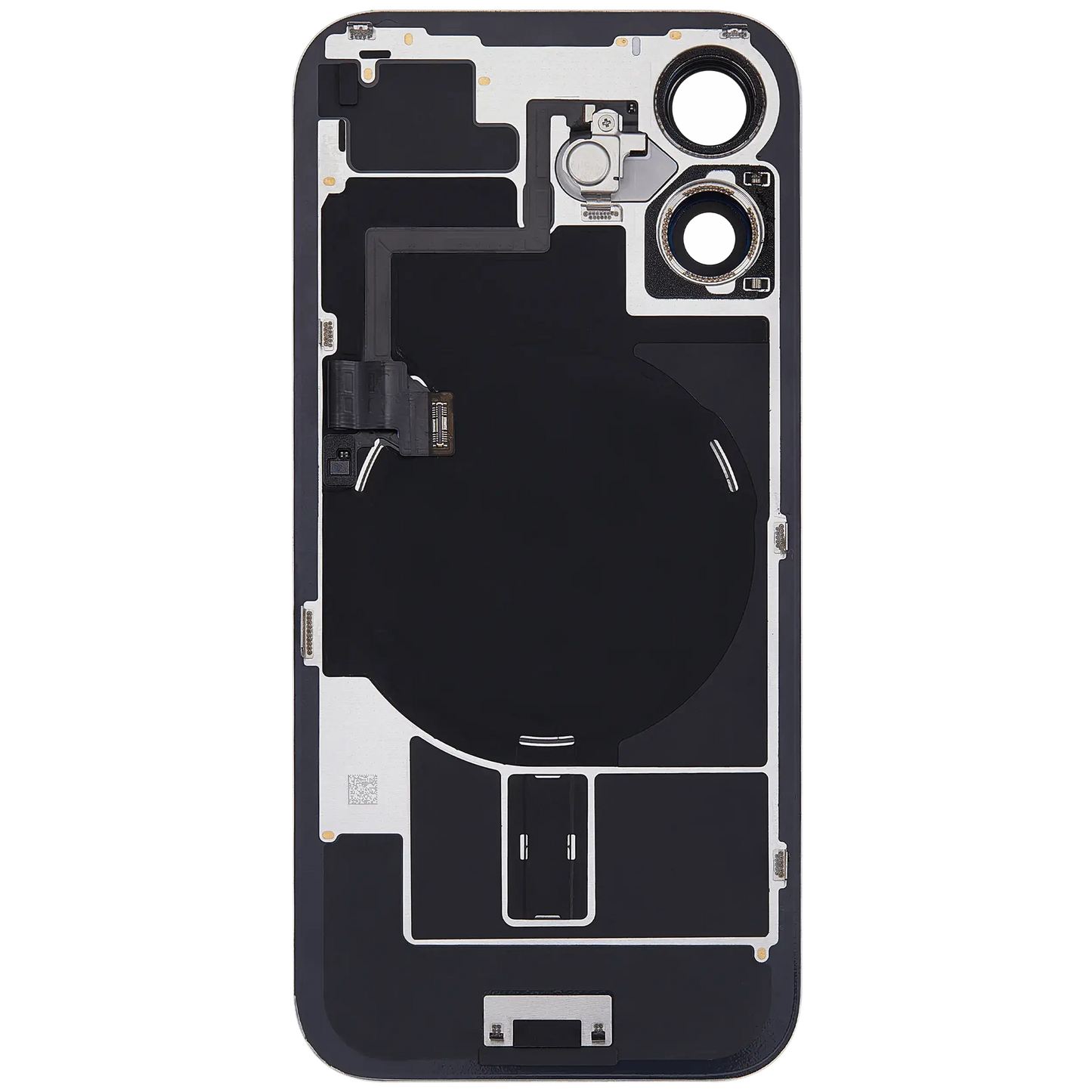 Back Glass w/ MagSafe Magnet & NFC & Flashlight Flex For iPhone 16 (Used OEM Pull: Grade B) (White)