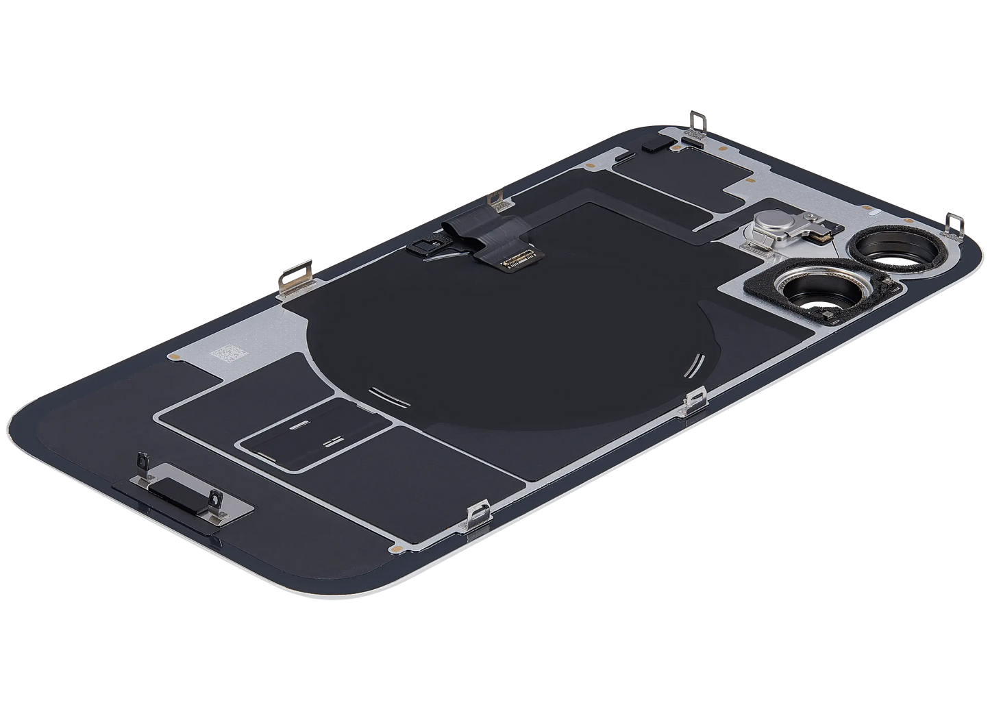 Back Glass w/ MagSafe Magnet & NFC & Flashlight Flex For iPhone 16 (Used OEM Pull: Grade A) (White)
