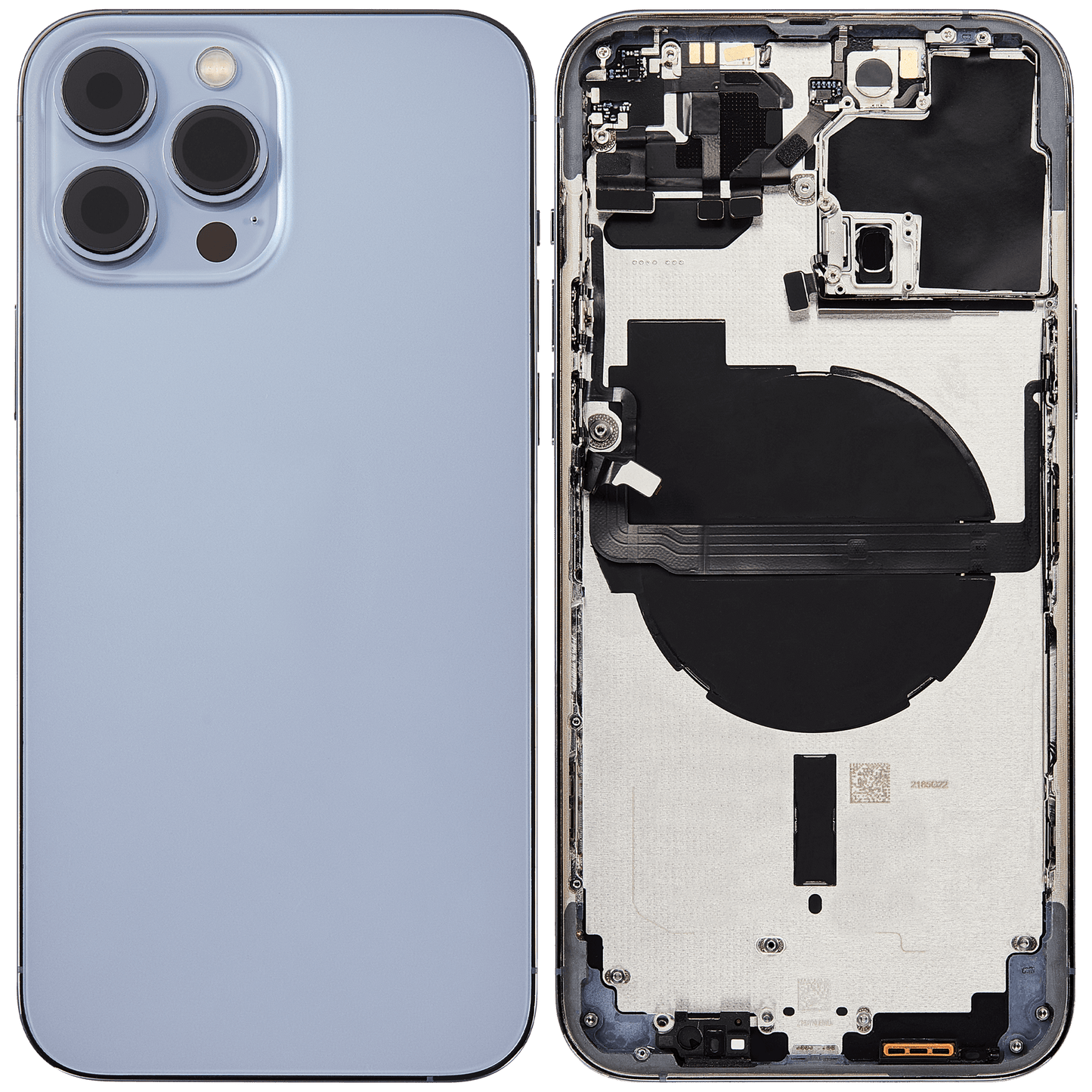 Back Housing W/ Small Parts For iPhone 13 Pro Max (EU / Global Version) (Used OEM Pull: Grade B) (Sierra Blue)